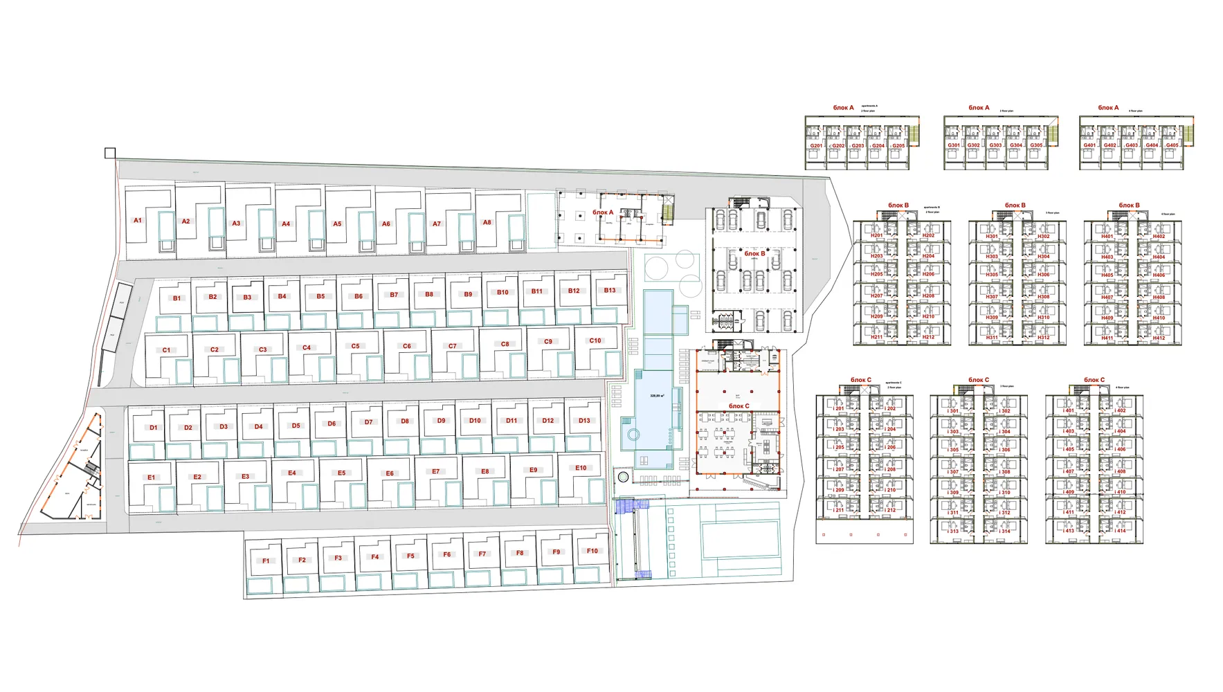 Ecolit Pandawa Residence apartments, планировка 2